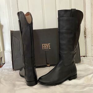 Frye Black Paige Tall Riding Boots Size 9M